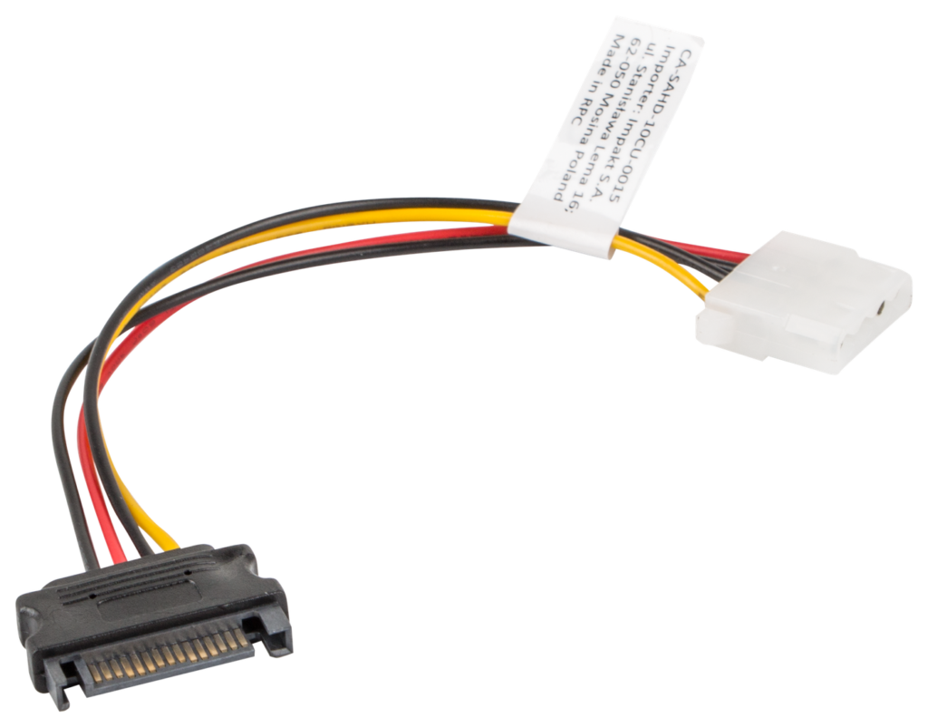 KABEL ZASILAJĄCY WEWNĘTRZNY MOLEX(F)->SATA(M) 15CM LANBERG