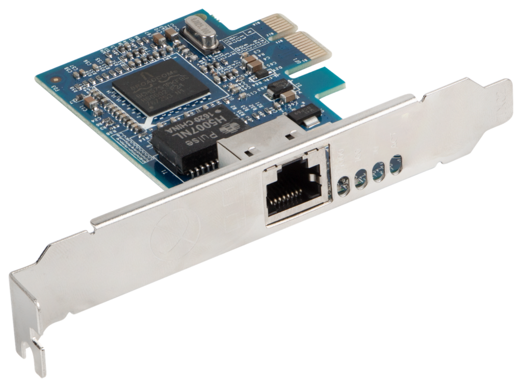 KARTA SIECIOWA LANBERG PCI EXPRESS X1 1X RJ45 1GB BROADCOM ŚLEDŹ LOW PROFILE