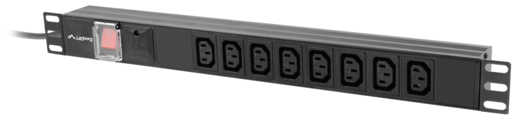 LISTWA ZASILAJĄCA RACK PDU 19” LANBERG 1U 16A 2M