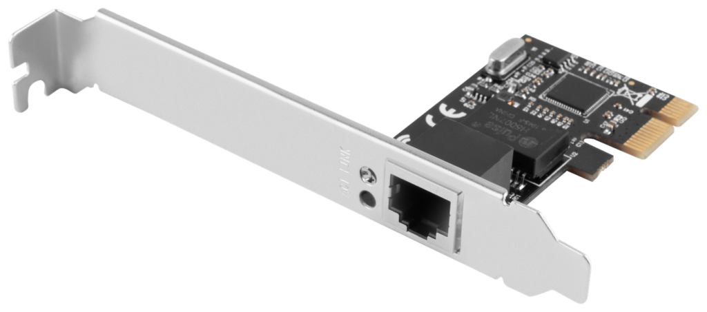 KARTA SIECIOWA LANBERG PCI EXPRESS X1 1X RJ45 1GB RTL8111C ŚLEDŹ LOW PROFILE
