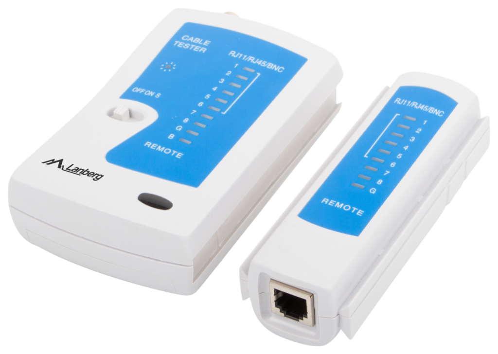 TESTER PRZEWODÓW LAN RJ45. RJ12. RJ11. COAXIAL LANBERG NT-0401
