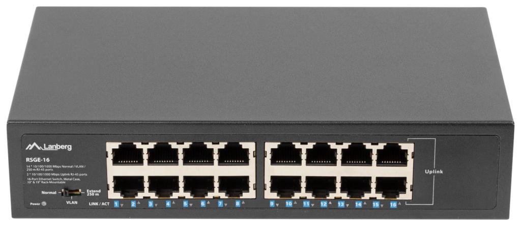 SWITCH LANBERG GIGABIT ETHERNET RACK