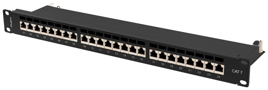PATCH PANEL 24 PORT 1U 19” KAT.7 FTP EKRANOWANY